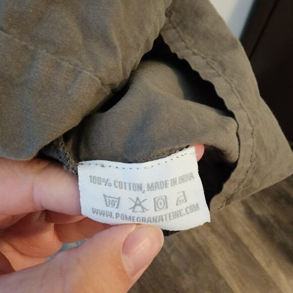 House of Pom Dress Med Dark Green & Lavender Tunic Style w/ Pockets Forest Fairy - Picture 8 of 9